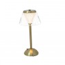 LUMINARIA COM CUPULA DUPLA EM ACRILICO RECARREGAVEL TOUCH  DOURADA 31X16X15