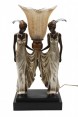 Abajur c/ Escultura Mulheres em Poliresina 220v 24X16X50 cm