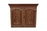 Armário de Madeira Rústico Trabalhado c/ 2 Portas  A191xL108xP44 cm