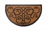 Capacho de Borracha com Fibra de Coco Meia Lua Grande 45x75 cm
