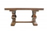Mesa em Madeira Patina c/ Aço Polido e Mármore 160X75X80 cm