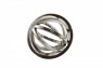 Bola Decorativa Vazada Prata em Aço Polido 11x11x9,5 cm