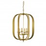Lustre de Metal Dourado Clássico 55X55X76CM