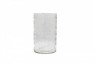 Vaso/Cachepot em Vidro Transparente Trabalhado  A17XD10CM