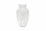 Vaso/Cachepot Redondo em Vidro Transparente Trabalhado A21XD10 cm