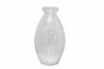 Vaso/Cachepot em Vidro Transparente Trabalhado A31XD15 cm
