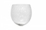 Vaso/Cachepot em Vidro Transparente Trabalhado 22X18X26 cm