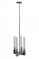 Lustre de Metal Cromado e Vidro - 4 braços 30X30X42CM