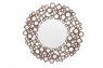 Espelho Veneziano Redondo c/ Borda Geométrica em Madeira C100XA100 cm