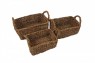 JOGO DE CESTOS 3 PEÇAS RETANGULAR FIBRA NATURAL BDH-76