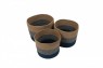 Jogo 03 Pcs Cesto De Fibra Natural 28X24CM