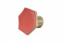 Cabide de Madeira Hexágono Vermelho A7,5xL8xP6 cm