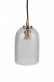 Pendente de Vidro Trabalhado com Metal Dourado Elétrico 15X15X26CM