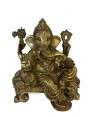 Escultura Indiana Ganesha em Metal cor Bronze 28,75 cm