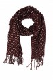Cachecol Vermelho Bordô Poá em Acrílico c/ Franjas 180x62 cm