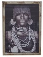 Quadro Decorativo de Fotografia c/ Moldura em Madeira 80X3X101 cm