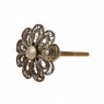 Puxador Porta Flor Metal Dourado 3,5x3,5x2 cm