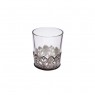 Cachepot p/ Vela  Incolor c/ Base de Metal A7,5xD6 cm