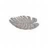 Fruteira Madrepérola Metal Folha 8X32X40CM
