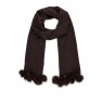 Echarpe Lisa Chocolate c/ Pompom Viscose 180x74 cm