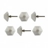 kit 6 Puxadores Mármore Natural com Metal d4xp8cm