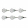kit 6 Puxadores Vidro Lapidado Redondo c4xa3xl3cm