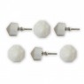 kit 6 Puxadores Mármore Natural octágono D4xP8xL4 cm