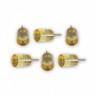 kit 6 Puxadores Acrílico Amarelo cilíndrico 3X3X7CM