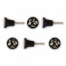 Kit 6 Puxadores Madrepérola Pedaços com Resina 3,5x3,5x3cm
