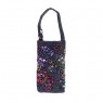 Bolsa Porta Celular em Tecido Jeans com Borboletas em Miçangas Coloridas A14xC8 cm