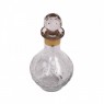 Perfumeira em Vidro Trabalhado c/ Tampa e Detalhe Dourado A15.5XD5 cm