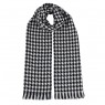 Xale Estampa Pied de Poule Preto com Branco 180X70 CM- Acrilico