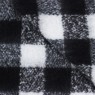 Xale Xadrez Preto com Branco com Franjas 185x50 cm Poliester