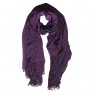 Echarpe em Viscose e Poliéster Liso com Renda Roxo Desfiado A200xL100 cm