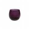 Cachepot p/ Vela de Vidro Craquelado Roxo A7xD6 cm