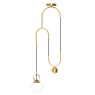 Pendente de Metal Cadre Curvo Dourado A38xD24 cm