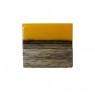 Puxador Acrílico Amarelo c/ Acab. em Madeira 5X5X8CM