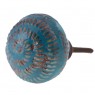 Puxador Ceramica Azul 4X4X4CM