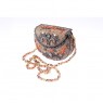 Bolsa de Metal com Miçanga e Pedraria Multicolorida Arabesco A13xC15 cm