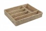Porta Talheres Gaveta de Fibra Natural com Divisórias A8xC46xL36 cm