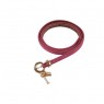 Cinto Fino em Poliuretano Rosa com Mini Cadeado em Metal C100-105 cm