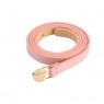 Cinto Rosa Claro em Poliuretano c/ Fivela em Metal Dourado C110 cm