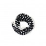 Gola em Poliéster Dupla Face Poá Preto e Branco 78x27 cm