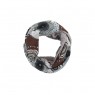 Gola Cinza Estampada Dupla Face Poliéster 78x27 cm