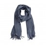 Echarpe em Viscose Lisa Chumbo com Franja 220 g A180xL70 cm