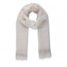 Echarpe em Cashmere Bordado a Mão Branco/Off white 180x55 cm