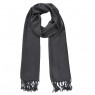 Echarpe Lisa Chumbo 150g c/ Franja Viscose 180x70 cm