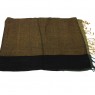 Echarpe em Viscose Duo Color Verde e Preto com Franja A180xL60 cm