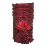Echarpe Vermelho Queimado Drapeado c/ Aplicações Veludo e Viscose 180x20cm