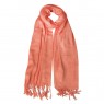 Echarpe Lisa Coral 150g c/ Franja Viscose 180x70 cm